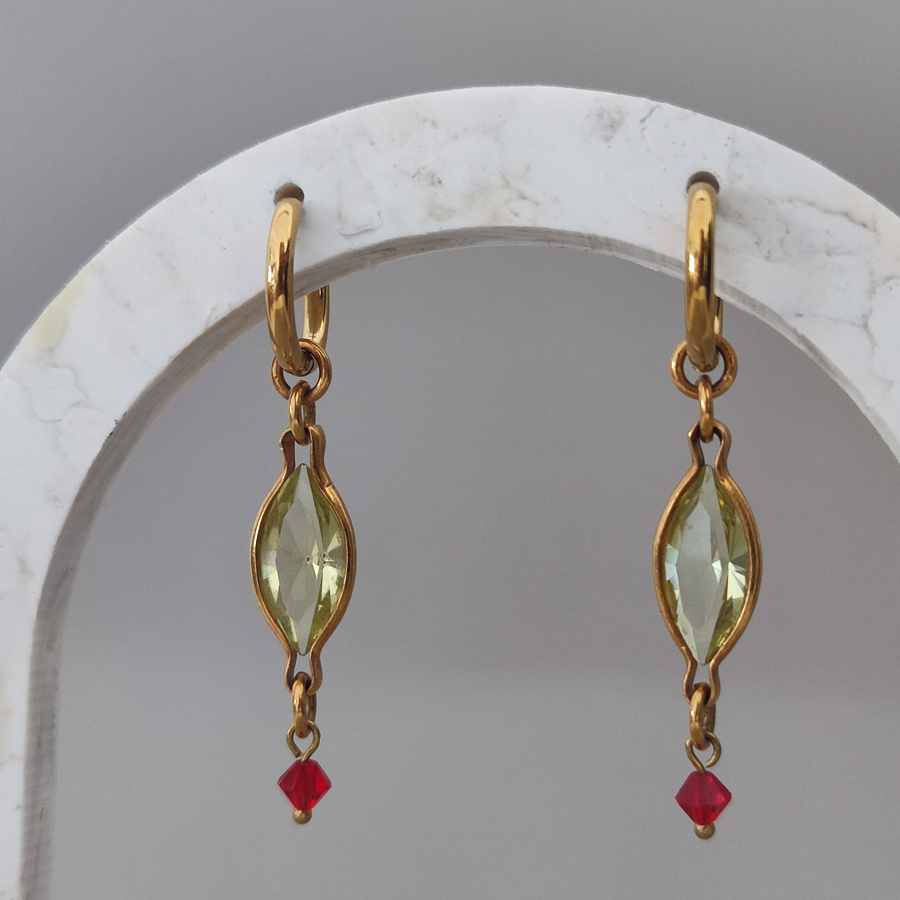 bouclevertetrouge Boucle vert et rouge - Collection Chanaz - La fabrique Re Belle
